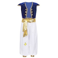 Kids Boys Arab Arabian Prince Costume Cosplay Halloween Party Dress Up Outfits