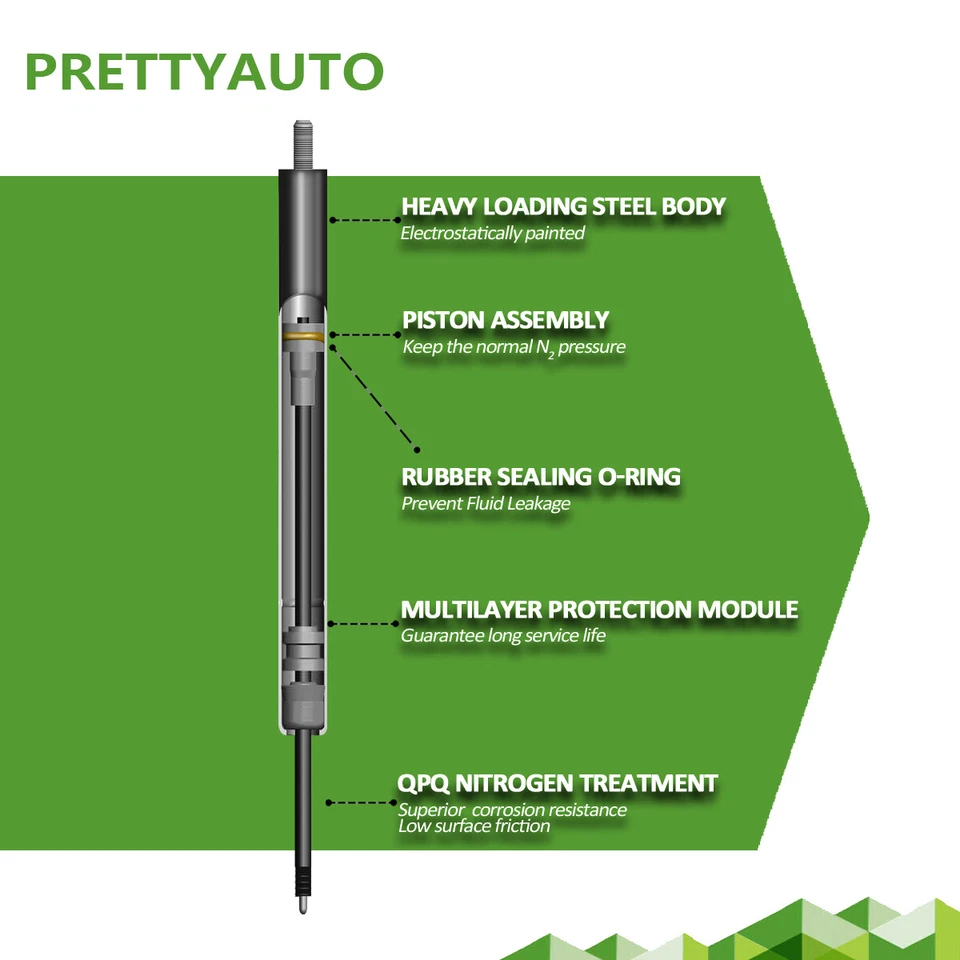 2Pcs Hood Gas Springs Lift Supports Struts Shocks For 2004-2008 Acura TL 6351 Foto 3 de 4