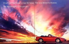 1989 Mazda RX-7 Convertible photo "You'll be in Seventh Heaven" 2-page print ad