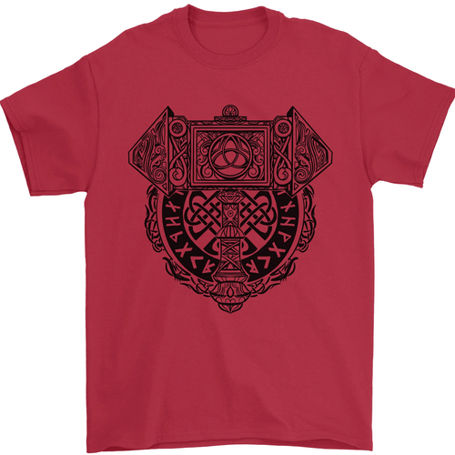Camiseta De Hombre Mjolnir Thor Martillo Vikingo 100% Algodón - Picture 44 of 96
