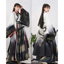 Chinese Women Ancient Hanfu Embroidery Dresses Style Folk Dance Cosplay Costume