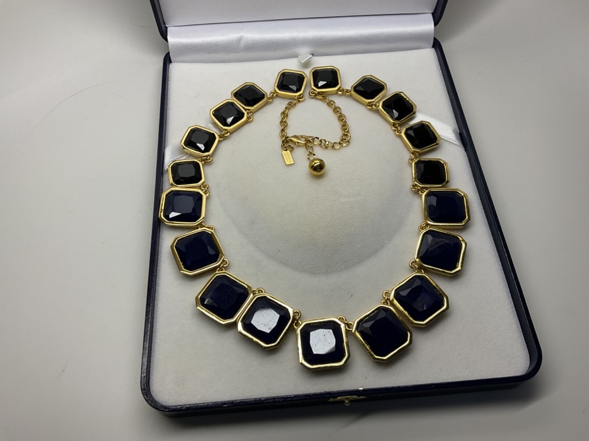 KATE SPADE NEW YORK FRAME OF MIND ROYAL JET SET GOLD GRADUATED NECKLACE NWOT