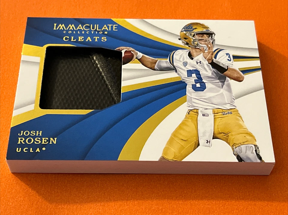 2018 Immaculate Josh Rosen ROOKIE Cleat Patch 19/26 Buccaneers Awesome And Thick - Image 4 of 4