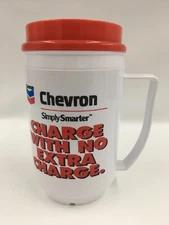Vintage Insulated 12 Oz Mug Chevron Snap Lid Plastic In Original Packaging NOS