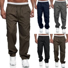 Men Pants Bottoms Cotton Blend Gym Joggers Jogging M-2XL Men Pants Pocket