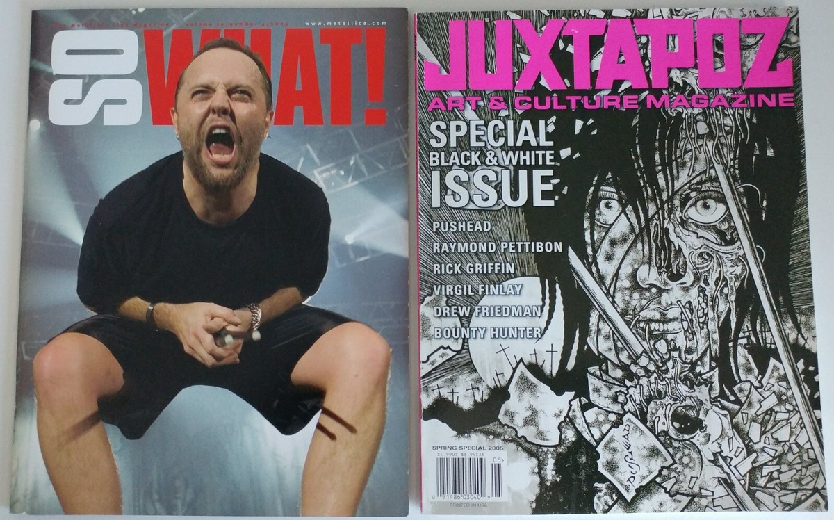 アート・デザイン・音楽 JUXTAPOZ Pushead Limited Cover Set So What Metallica Club + Juxtapoz 2005 Spring Special B&W PUSHEAD
