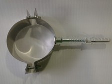 COLLARE PER TUBO FASCETTA MURALE ACCIAIO INOX CON TASSELLO E VITE 1PZ  V/MISURE