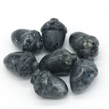 20PCS Natural ShimmerStone Hand Carved Pine Nuts Crystal Healing Random