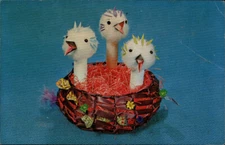 Wee Three Centerpiece Craft Postcard - National Handcraft Institute, Iowa