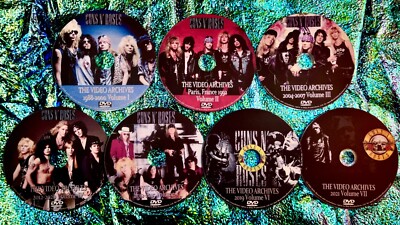 GUNS N ROSES LIVE Video Archives 1987 to 2021 7 DVD Set
