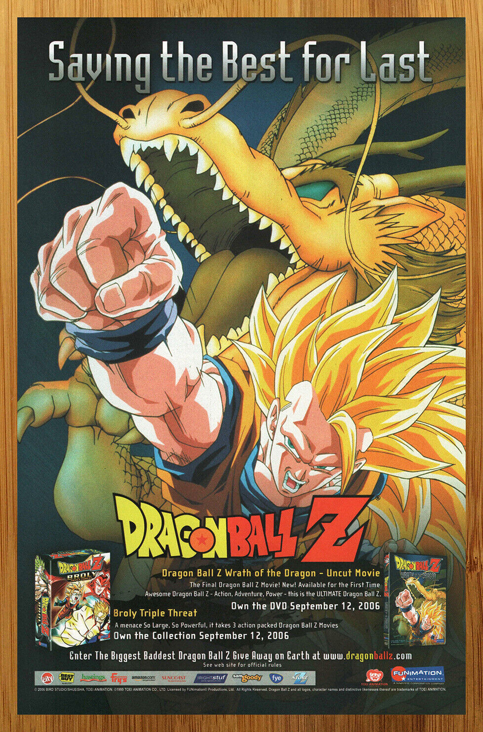 2007 Dragon Ball Z Budokai Tenkaichi 3 Print Ad/Poster Official DBZ Promo  Art