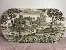 vintage Ridgway Ironstone "Hayride" or "Royal Mail" pattern serving platter