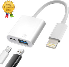 Apple Mfi Certified Lightning to USB Camera Adapter with Charging Port for , H
