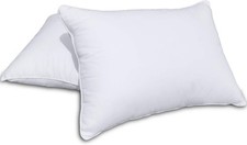 Toddler Pillowcase Set - 2 White Cotton 14x19 Inch Pillow Covers with Zipper
