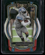 2022 Panini Select #269 D'Andre Swift Black and Red Prizm Die Cut