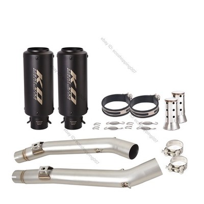 For Suzuki Vstrom 1000 DL1000 2002-2013 Exhaust Mid Link Pipe 51mm Tail Muffler