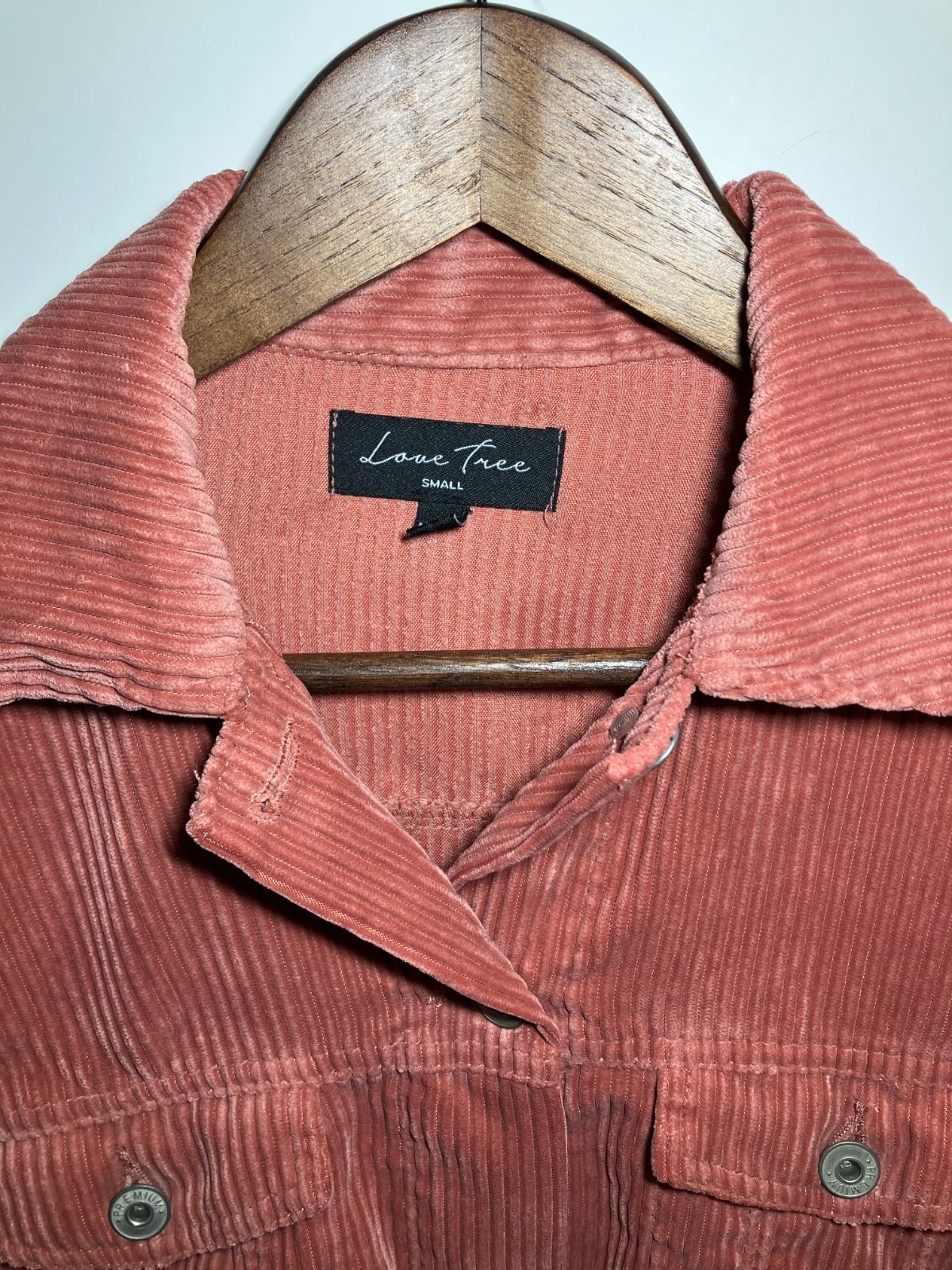 Love Tree Pink Button Down Shacket Jacket Corduro… - image 4