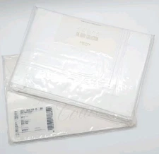 FRETTE  Hotel Bianco Bourdon Euro Sham White Set of 2 shams New GL025024