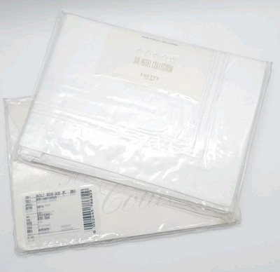 FRETTE  Hotel Bianco Bourdon Euro Sham White Set of 2 shams New GL025024