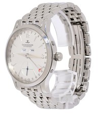 Jaeger LeCoultre Master Tripple Calendar Steel Mens 37mm Watch 140.8.87 3