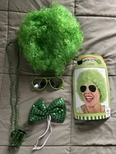 St Patrick's Day Green Party Cosplay Costume Accessories Sunglasses Wig Necklace