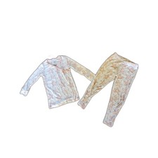 KicKee Kids Pajama Set Star Fish Long Sleeve Bamboo Super Soft 3T GUC