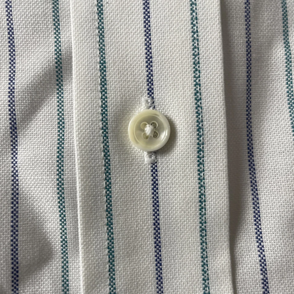 Camisa de hombre vintage nueva sin etiquetas Atlanta Olympic 1996 Hanes pin rayas abotonadas 16 1/2 Foto 2 de 4