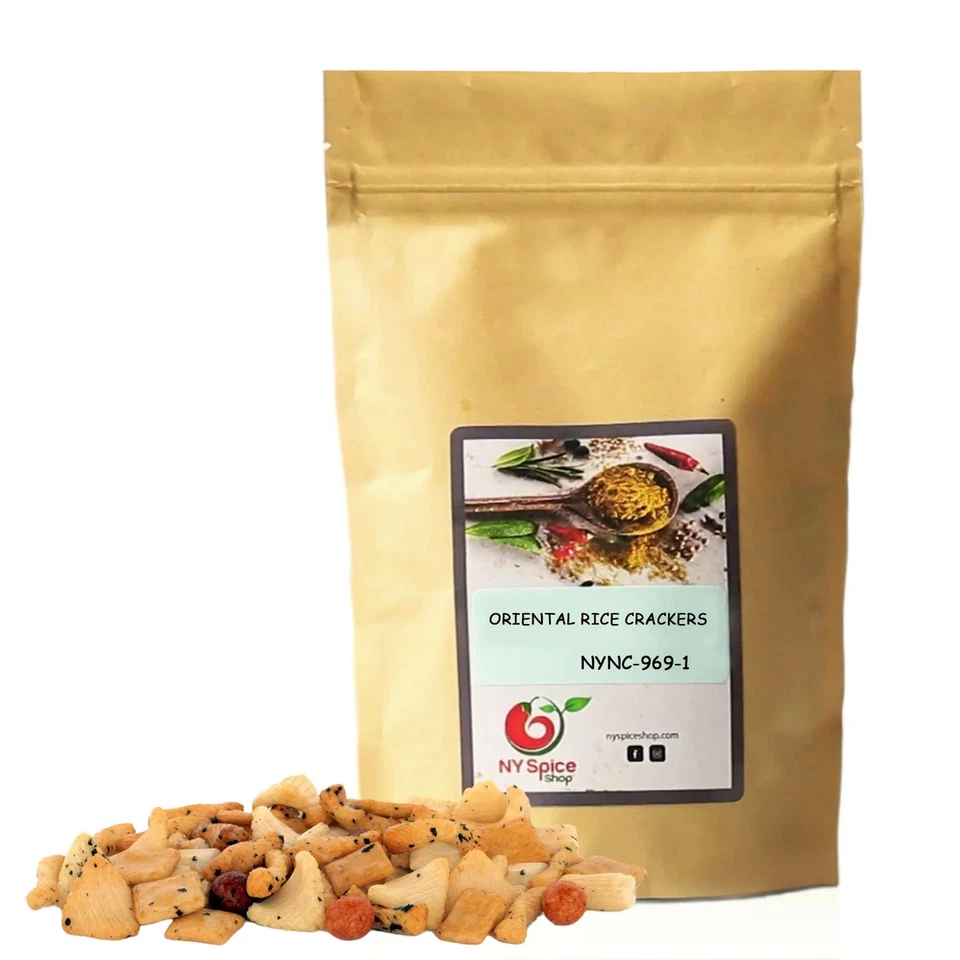 Oriental Rice Crackers Crunchy Mix Snack Assorted Savory Bulk by NY Spice - Image 2 of 3