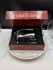 Professional Corkscrew Kit Includes Foil Cutter 2 Extra Cork Screws Boxed Set
