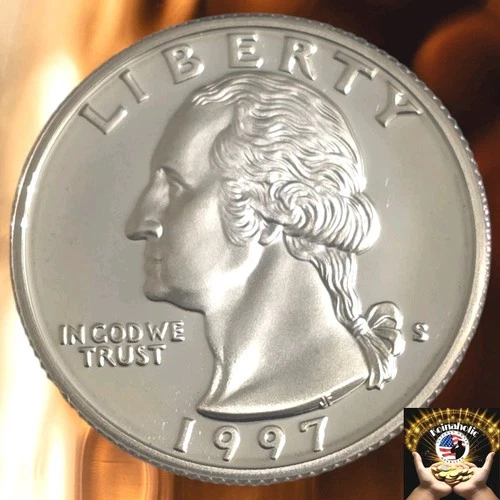 1997 S SILVER DCAM Proof Washington Quarter 25c From Proof Set 90% Silver