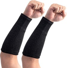 PAGOW Cut Resistant Sleeves for Arm Protection, Bite-Proof Forearm Black