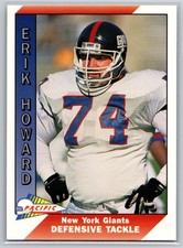 1991 Pacific #348 Erik Howard New York Giants Defensive Tackle NFL Card