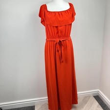 River Island off the shoulder maxi dress women’s size 14 burnt orange