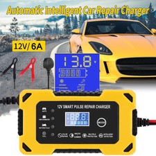 Smart Car Battery Charger 12V 6A Intelligent Automatic Pulse Repair AGM GEL UK