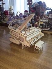 ROKR MagicCello Mechanical Music Box 3D Wooden Puzzle DIY Building Set Xmas Gift