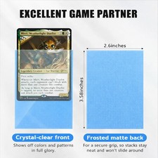 Trading Card Sleeves Light Blue 50ct Matte Soft Card Protectors Magic Sports
