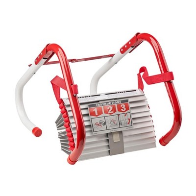Kidde Fire Escape Ladder, 2-Story Rope Extends to 13-foot, Red