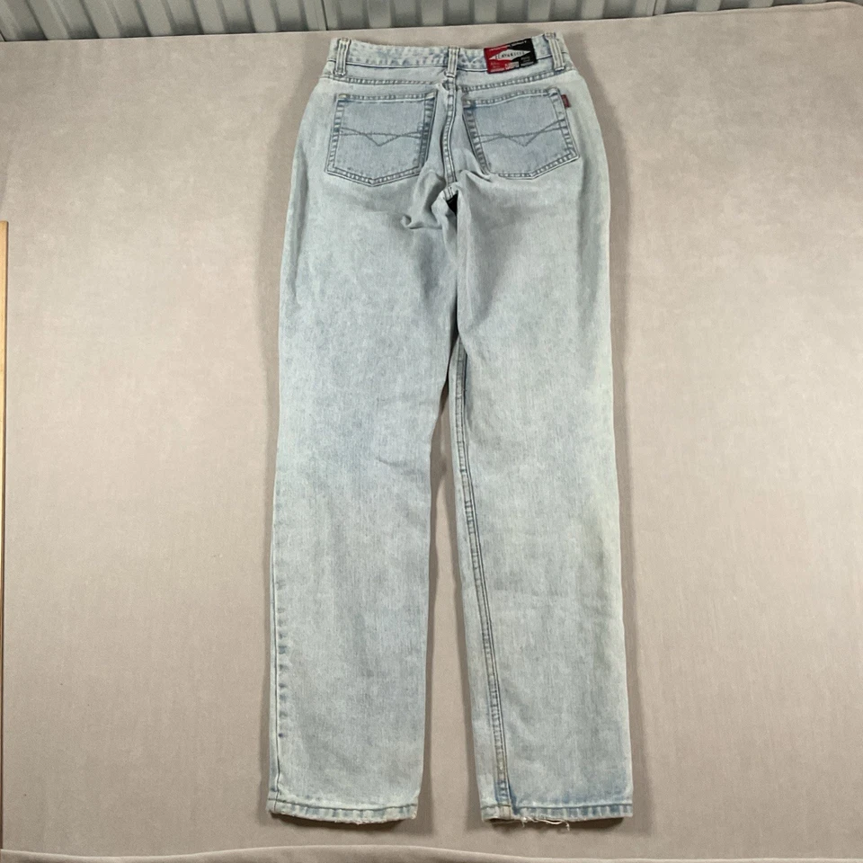 复古 Z Cavaricci 牛仔裤女式 31x31 (29x31) 标准版型浅洗破旧 — 第 3/4 张图片