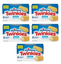 5 Boxes Hostess Twinkies Snack Cakes Golden Sponge Cake w/Cream Filling 13.58 oz