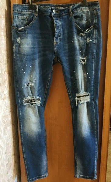 Men Alessandro Zavetti Jeans Navy Denim 36