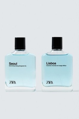 ZARA SEOUL & LISBOA Fragrance Men Duo Set 2 x 100ml EDT Spray