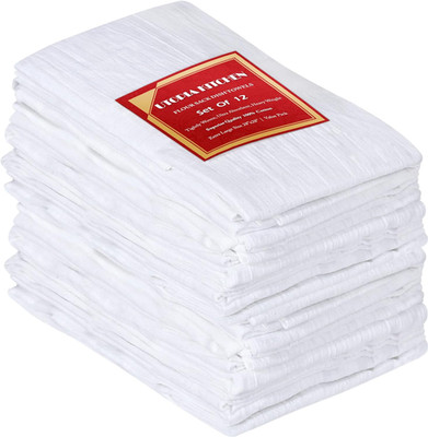 Utopia Kitchen White Flour Sack Towels [12 Pack - 28 X 28 Inch] 100% Cotton Tea