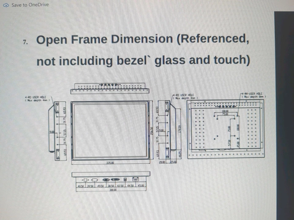 15 Inch Resistive Touch Monitor, Open Frame. New - Image 3 of 3