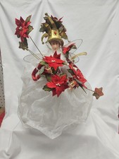 Dept 56 Patience Brewster Krinkles Poinsettia Fairy Queen Tree Topper