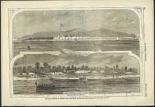 Rebel batteries Craney Island Sewall's Point Harper's Weekly ORIGINAL 11/2 1861