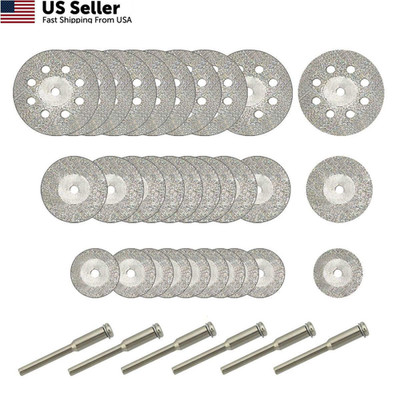 Hamineler 30 Pcs Diamond Cutting Wheel (25mm/20mm/16mm Each 10), Silver