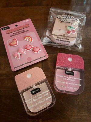 B-Pure Hand Sanitizer Set - Case, Charms, Berries & Cream and Pink Kiwi Splash