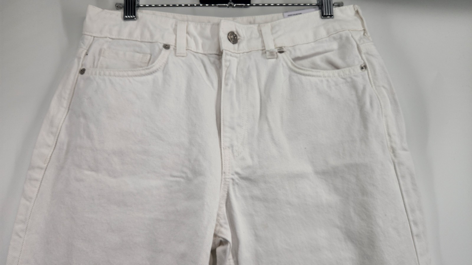 MNG Denim Women's US6 White Blanca Straight Mid Waist Regular Fit Ankle Jeans thumbnail 3