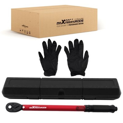 3/8-Inch Drive Click Torque Wrench 10~80 Ft-Lb/13.6~108.5 Nm W/ Gloves NEW