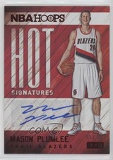 2015-16 Panini NBA Hoops Hot Signatures Red 15/25 Mason Plumlee #HS-MPL Auto 2t7
